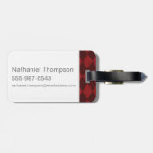 Harley Quinn mit Fuzzy Dice Gepäckanhänger (Rückseite horizontal)