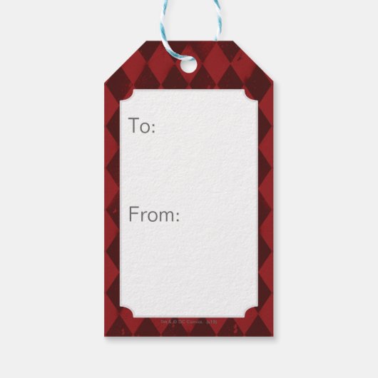 Harley Quinn mit Fuzzy Dice Geschenkanhänger (Rückseite)