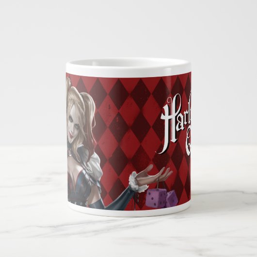 Harley Quinn mit Fuzzy Dice Jumbo-Tasse (Vorderseite)