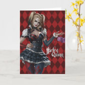 Harley Quinn mit Fuzzy Dice Karte (Gelbe Blume)