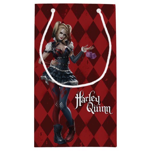 Harley Quinn mit Fuzzy Dice Kleine Geschenktüte (Rückseite)