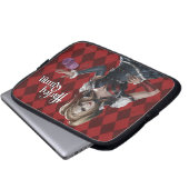 Harley Quinn mit Fuzzy Dice Laptopschutzhülle (Vorne Knopf)
