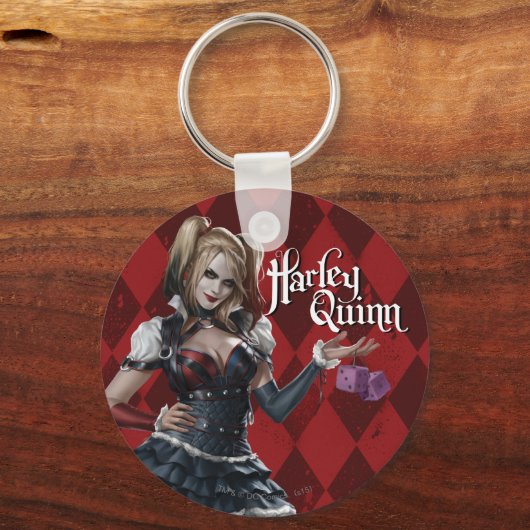 Harley Quinn mit Fuzzy Dice Schlüsselanhänger (Vorderseite)