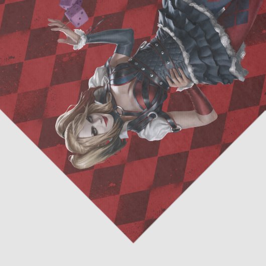 Harley Quinn mit Fuzzy Dice Seidenpapier (Ausschnitt)