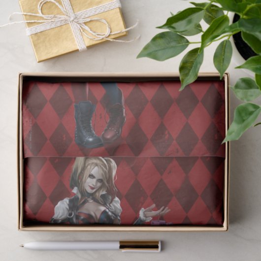 Harley Quinn mit Fuzzy Dice Seidenpapier (Geschenk)