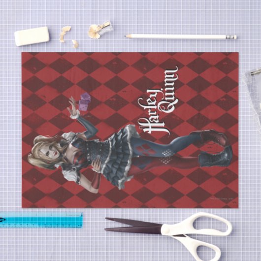 Harley Quinn mit Fuzzy Dice Seidenpapier (Handwerk)