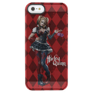 Harley Quinn mit Fuzzy Dice Durchsichtige iPhone SE/5/5s Hülle