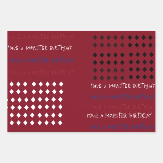 Harley Quinn Monster Birthday Wrapping Paper Geschenkpapier Set (Vorderseite 2)