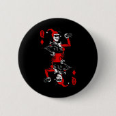 Harley Quinn Of Diamonds T Shirt Button (Vorderseite)