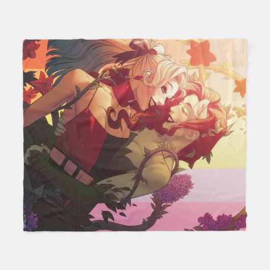 Harley Quinn & Poison Ivy Pride Comic Cover Fleecedecke (Vorderseite (Horizontal))