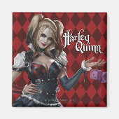 Harley Quinn With Fuzzy Dice Magnet (Vorne)