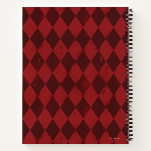 Harley Quinn Zeichnend mit Fuzzy Dice Notizblock (Rückseite)