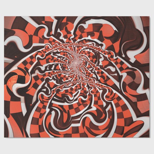 Harley Quinns Pfefferminz Candycan küsste Fraktale Geschenkpapier (Flach)