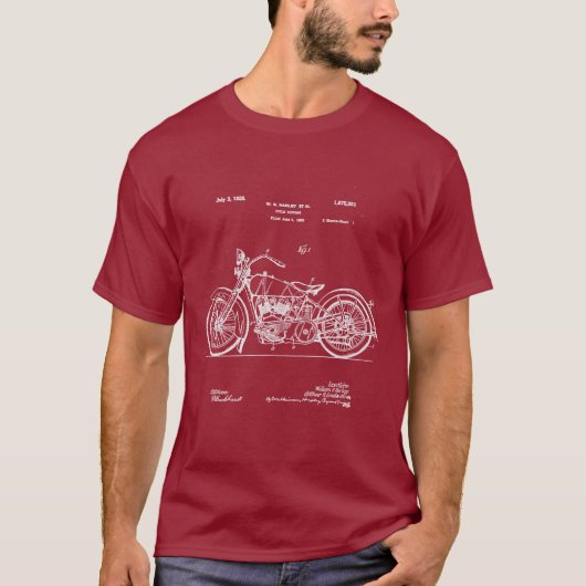 Harley Zyklus-Patent 1928 (dunkles Kleid) T-Shirt (Vorderseite)