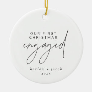HARLO Moderne Minimal 1. Weihnachten Verlobt Urlau Keramik Ornament