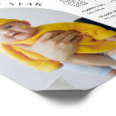 HARLOW 1. Geburtstag Meilenstein Infografik 8x10 Poster (Ecke)