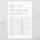 HARLOW Baby Animal Game Minimalistisch Baby Dusche (Vorderseite)
