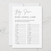 HARLOW Baby Animal Minimalistisch Baby Shooting Ga Einladung (Vorderseite)