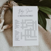 HARLOW Baby Dusche Crossword Spiel