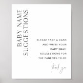 HARLOW Baby Name Vorschläge Babydusche Schild (Vorne)