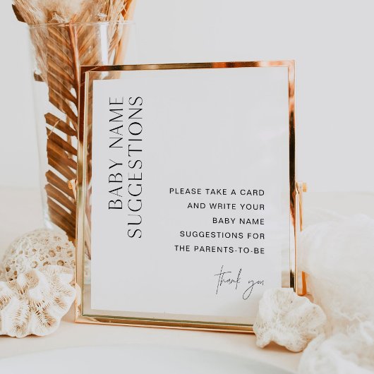 HARLOW Baby Name Vorschläge Babydusche Schild