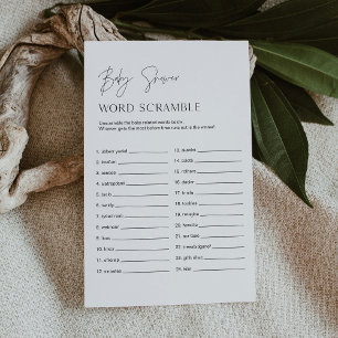 HARLOW Baby Word Scramble Baby Showspiel