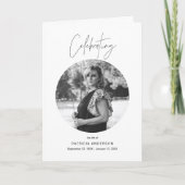 HARLOW Begräbungsprogramm, Gedenkkarte Dankeskarte (Vorderseite)