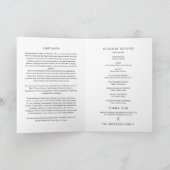 HARLOW Begräbungsprogramm, Gedenkkarte Dankeskarte (Innenseite)