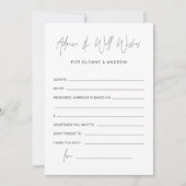 HARLOW Beratung und gute Wünsche für Braut und Brä Einladung (Vorderseite)