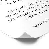 HARLOW Biscuit Bar Pet Wedding Sign Poster (Ecke)