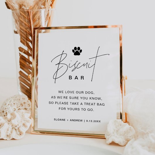 HARLOW Biscuit Bar Pet Wedding Sign Poster