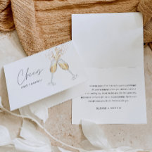 HARLOW Champagne Wedding Danke Card