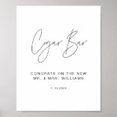 HARLOW Cigar Bar Wedding Sign Poster (Vorne)