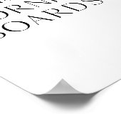 HARLOW Cornhole Board Guest Book Sign Poster (Ecke)