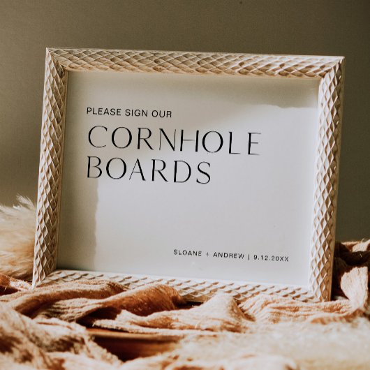 HARLOW Cornhole Board Guest Book Sign Poster