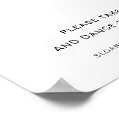 HARLOW Dancing Feet Wedding Flip Flops Sign Poster (Ecke)