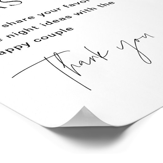 HARLOW Date Night Ideas signieren Poster (Ecke)