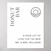 HARLOW Donut Bar Wedding Sign Poster (Vorne)