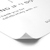 HARLOW Donut Wedding Sign Donut Mind, wenn ich tue Poster (Ecke)