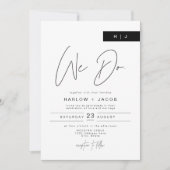 HARLOW Edgy Bold Moderne wir machen Foto Hochzeit Einladung (Vorderseite)