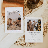 HARLOW Edgy Modern Arch Foto Happy Holidays Einladung