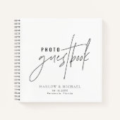 HARLOW Edgy Modern Minimalistisch Foto Gästebuch Notizblock (Vorderseite)
