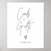 HARLOW Edgy Moderne Minimalistische Karten und Ges Poster (Vorne)