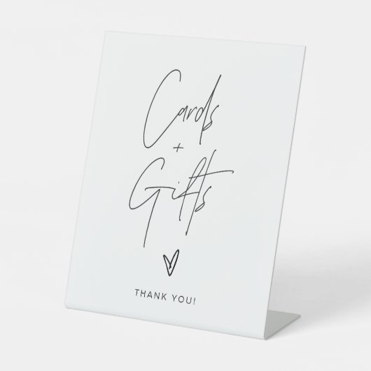 HARLOW Edgy Moderne Minimalistische Karten und Ges Sockelschild (Vorderseite)