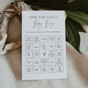 HARLOW Finden Sie die Baby Bingo Game Card