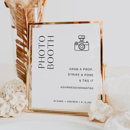 HARLOW Foto Booth Wedding Sign Poster