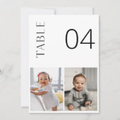 HARLOW Foto Tischnummer Card (Vorderseite)