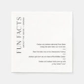 HARLOW Fun Facts Wedding Napkins (Set von 50 Jahre Serviette (Vorderseite)