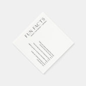 HARLOW Fun Facts Wedding Napkins (Set von 50 Jahre Serviette (Ecke)