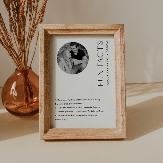 HARLOW Fun Fakten über die Braut und die Erdenkart Einladung